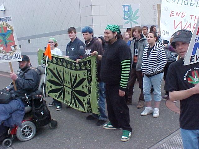 The March
continues down Court to Liberty in downtown Salem, Oregon